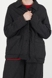 madix jacket indigo stripe brown