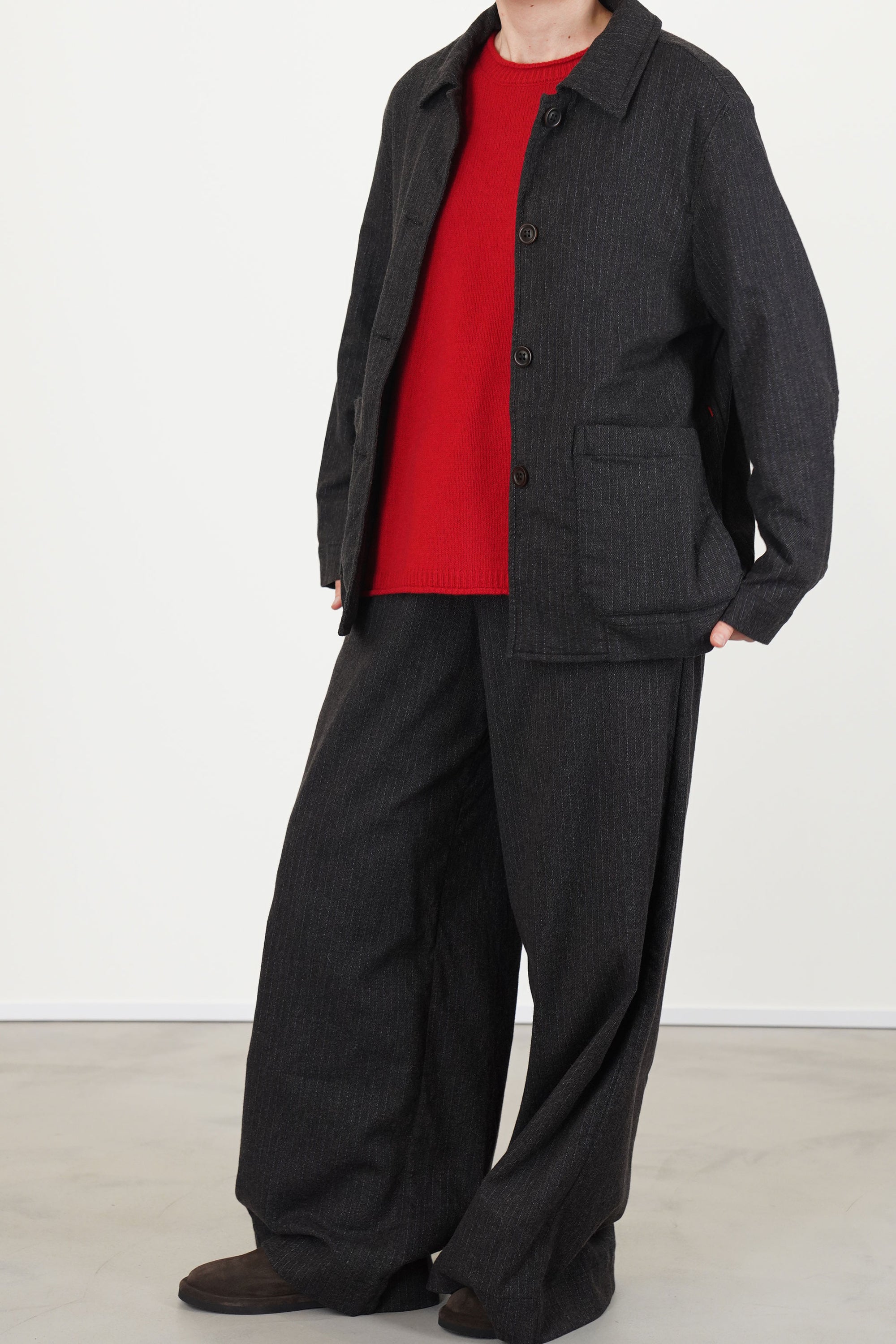 madix jacket indigo stripe brown