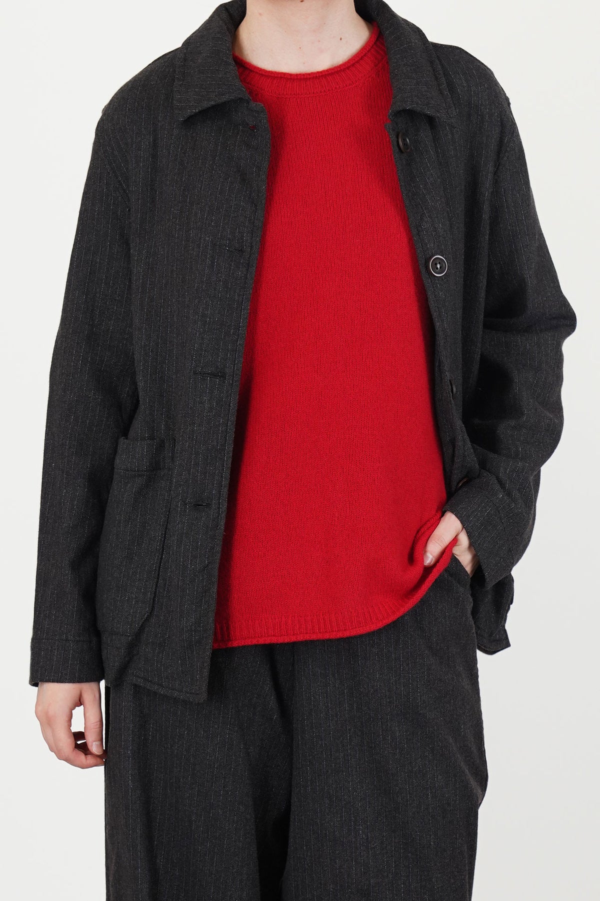 madix jacket indigo stripe brown