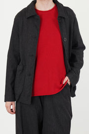 madix jacket indigo stripe brown