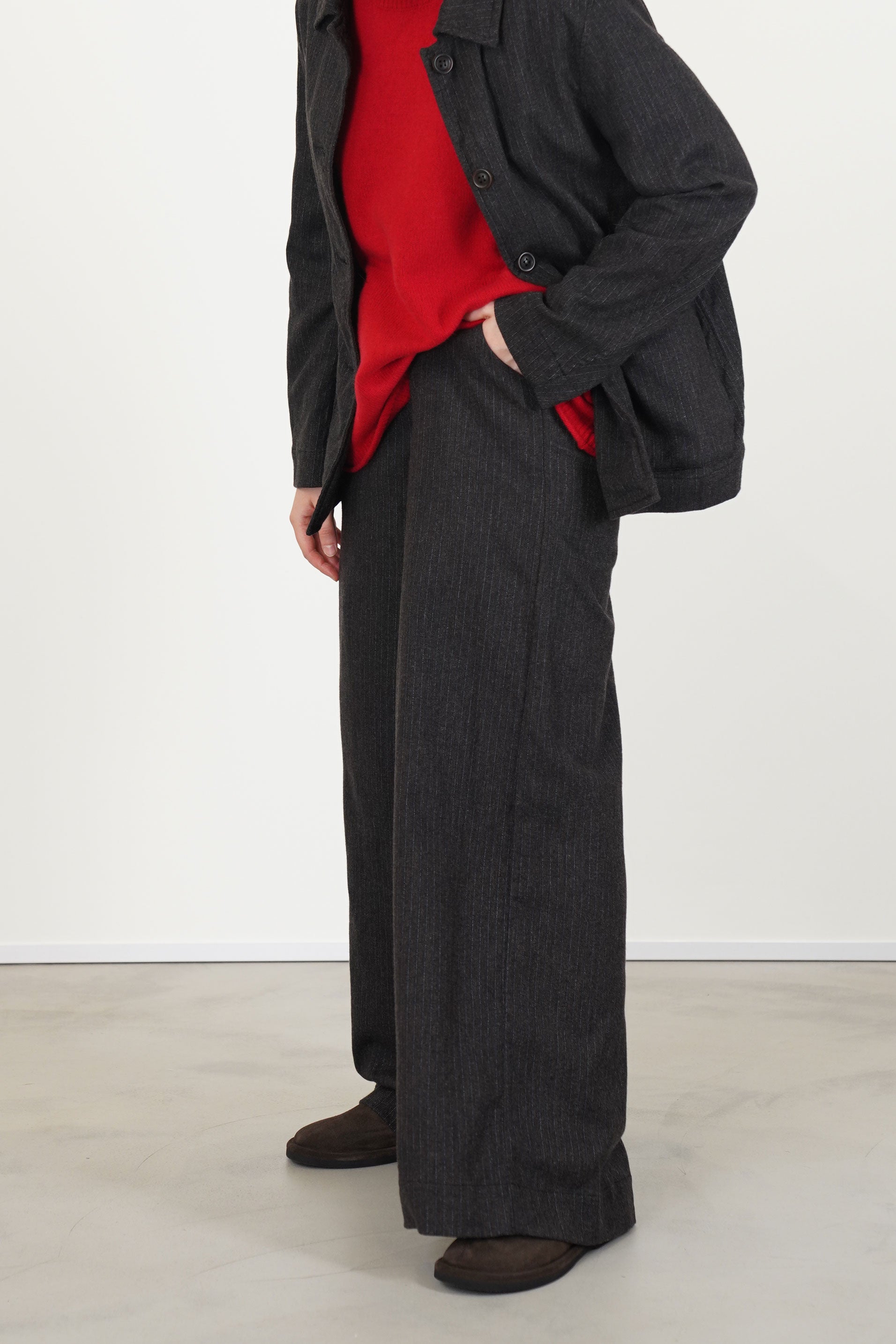 maureen pant indigo stripe brown