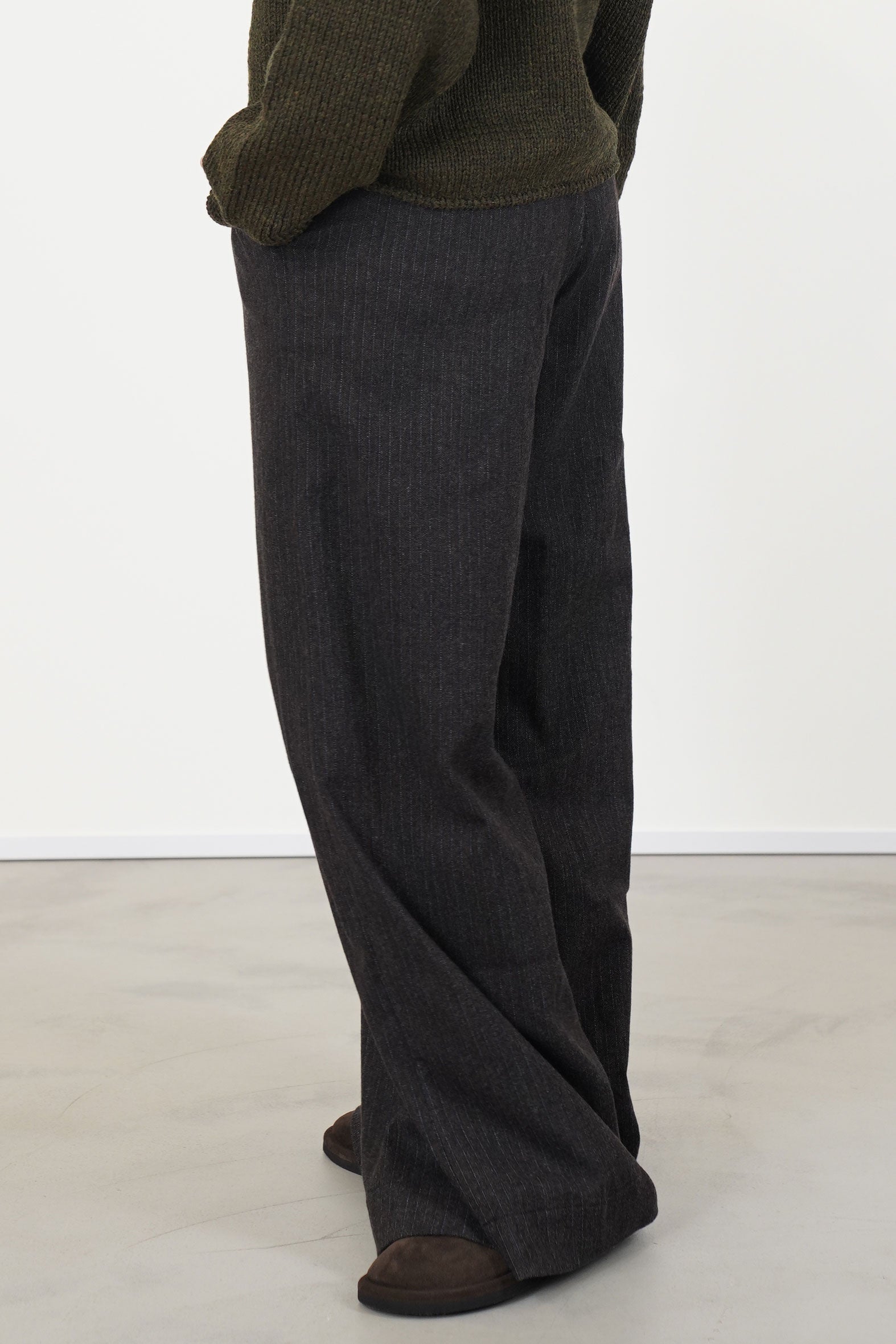maureen pant indigo stripe brown
