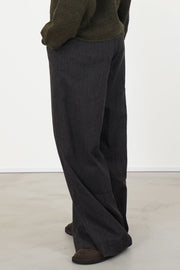 maureen pant indigo stripe brown