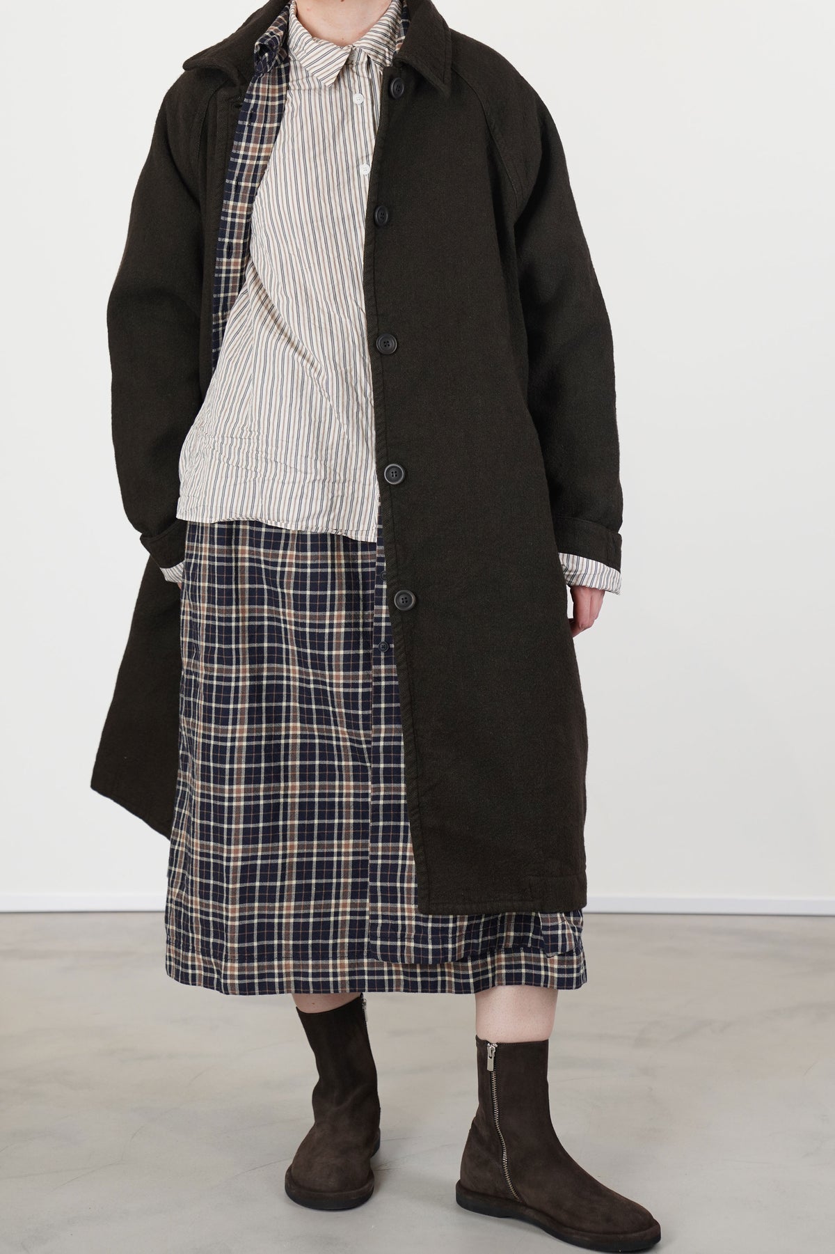 oliver coat wooly dark brown