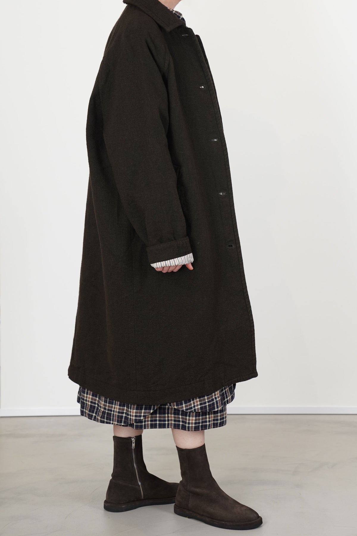 oliver coat wooly dark brown