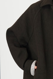oliver coat wooly dark brown