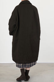 oliver coat wooly dark brown