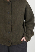 prieure cardigan twisted wool brown