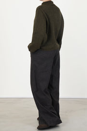 prieure cardigan twisted wool brown