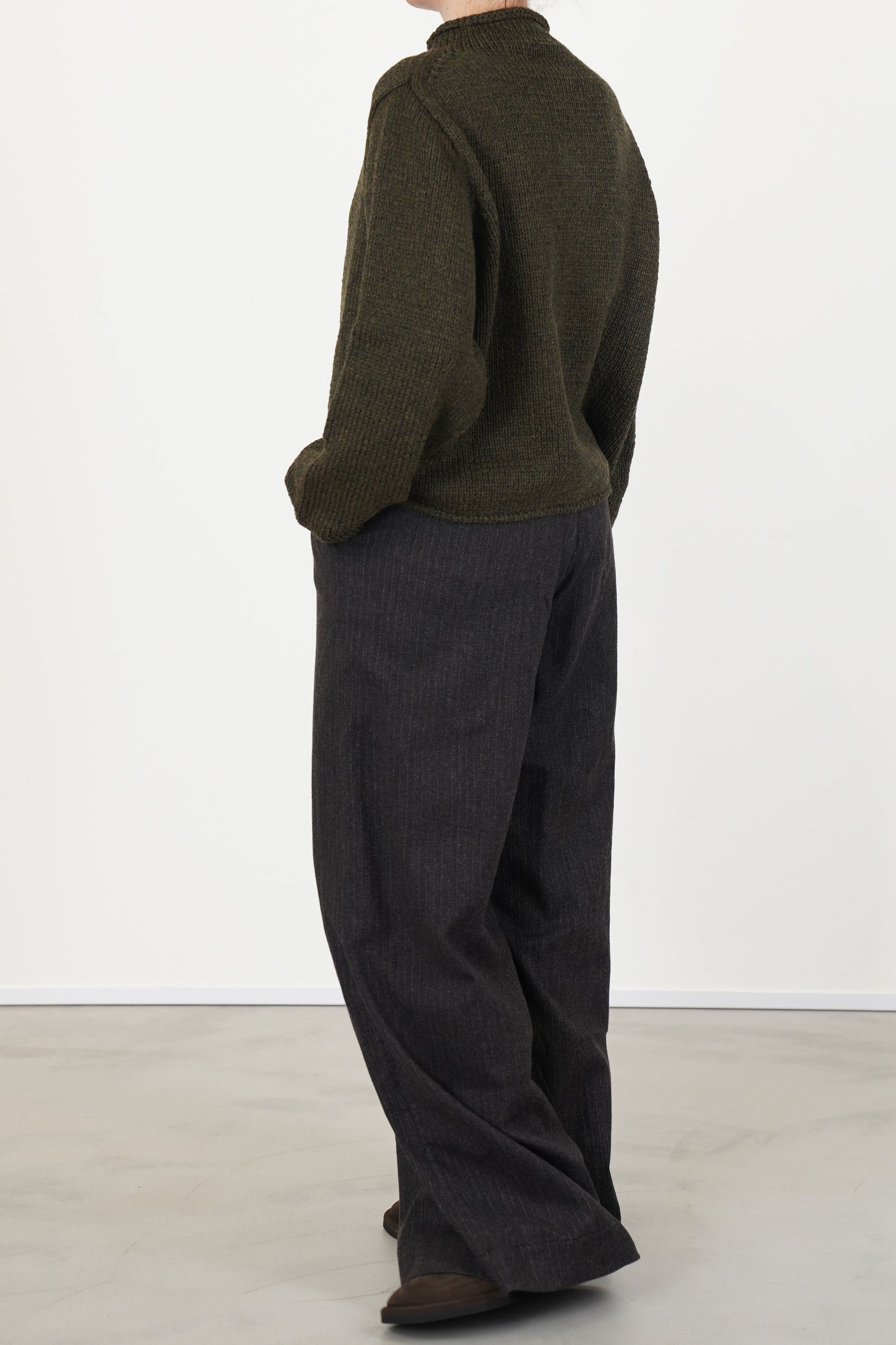 prieure cardigan twisted wool brown
