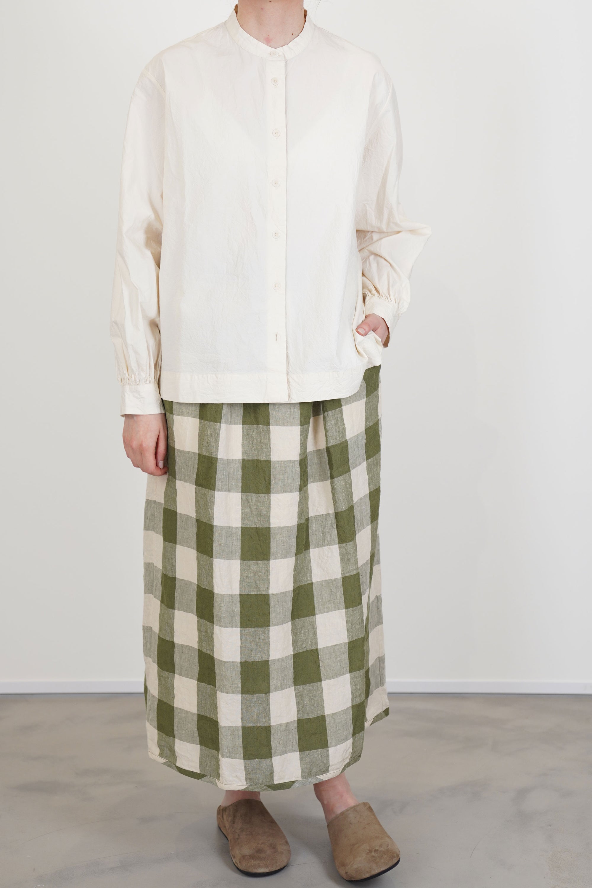 biggy grandad shirt h cotton natural