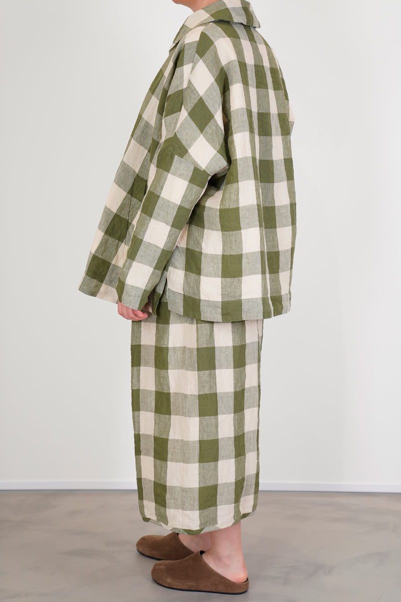 simple skirt green check