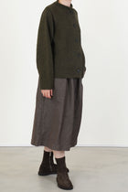 prieure cardigan twisted wool brown
