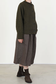 prieure cardigan twisted wool brown