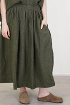 simple rideaux skirt khaki