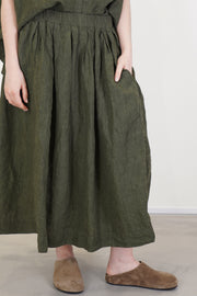 simple rideaux skirt khaki