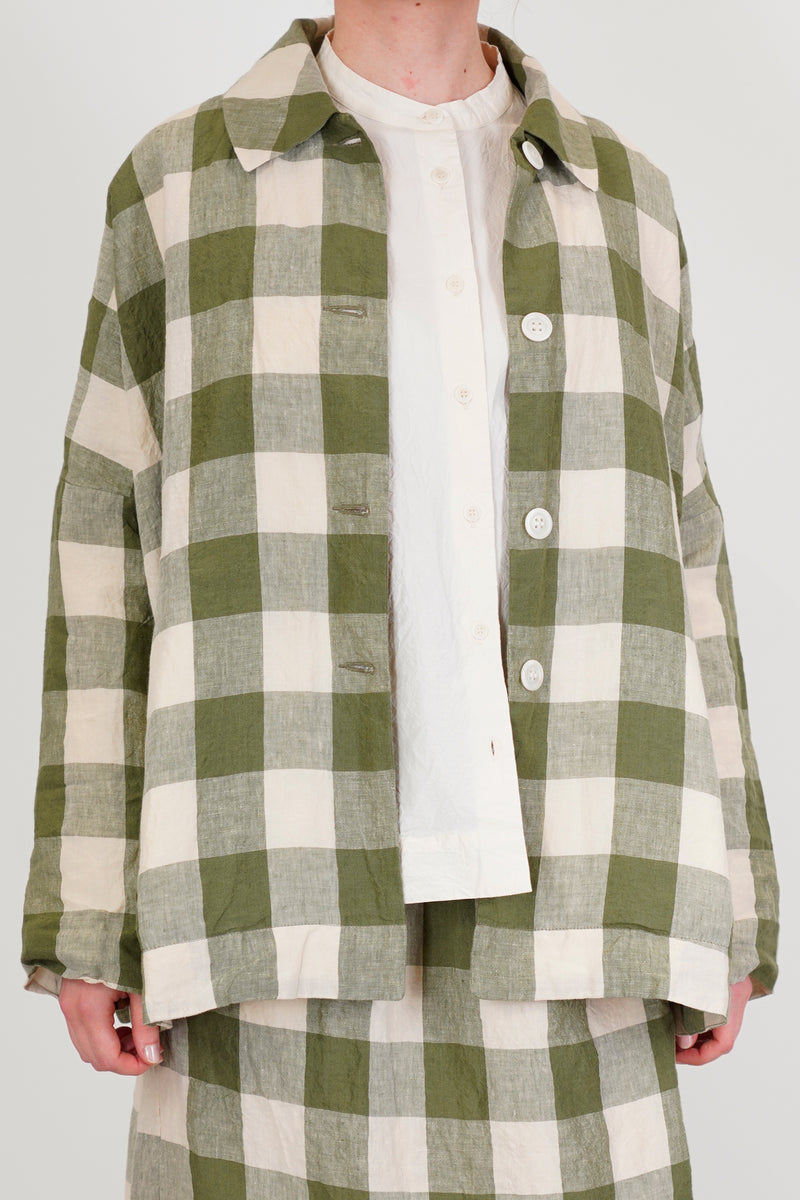 sunny bab jacket green check