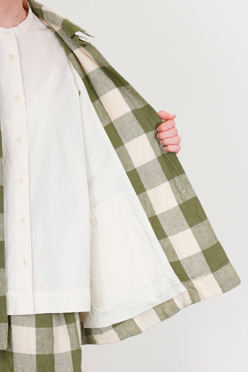 sunny bab jacket green check