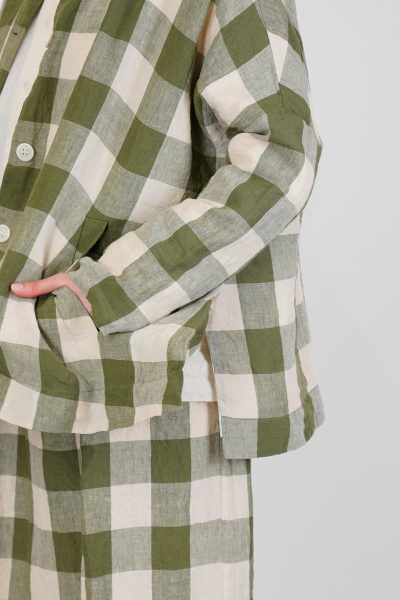 sunny bab jacket green check