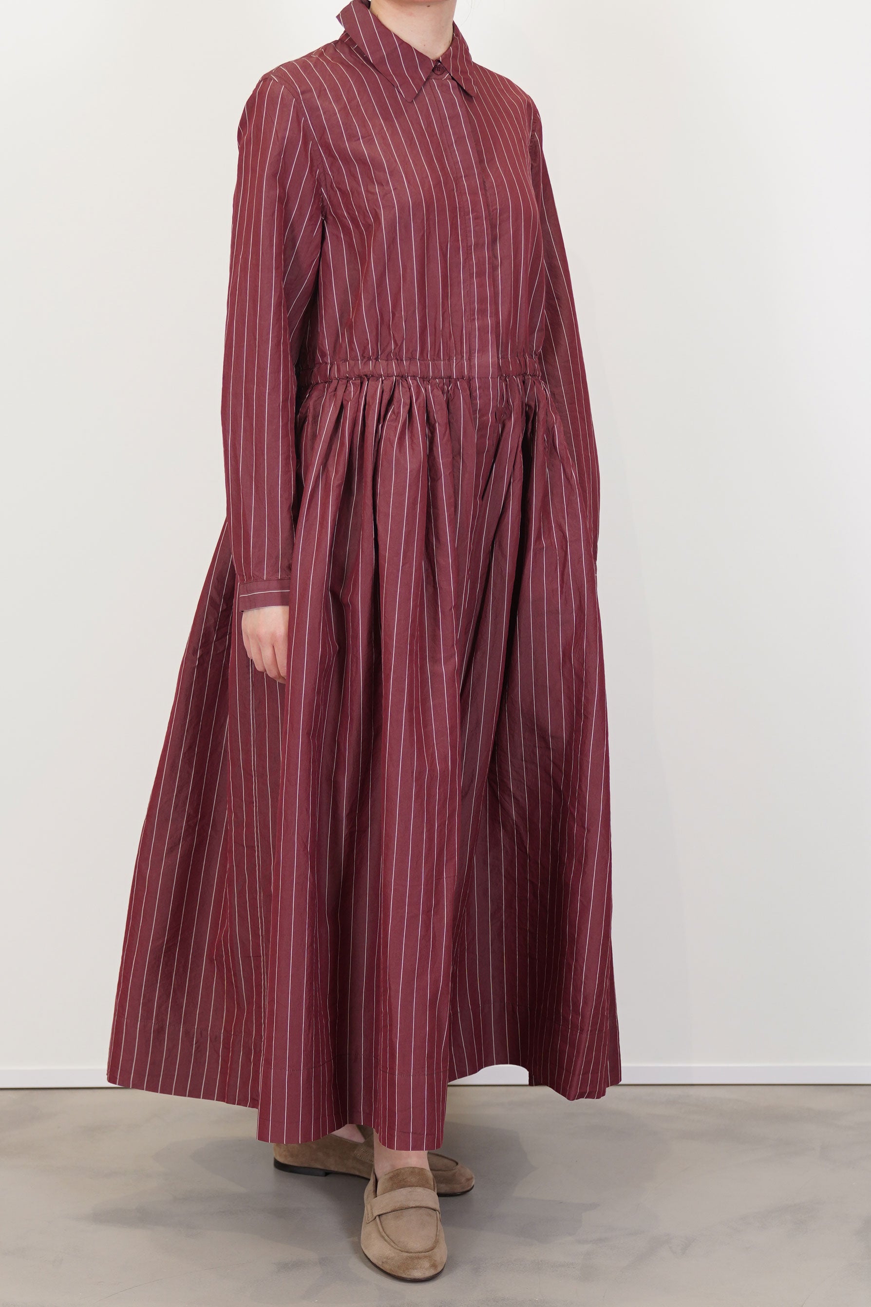 casey casey panzy dress cotton silk wine | carrousel the store