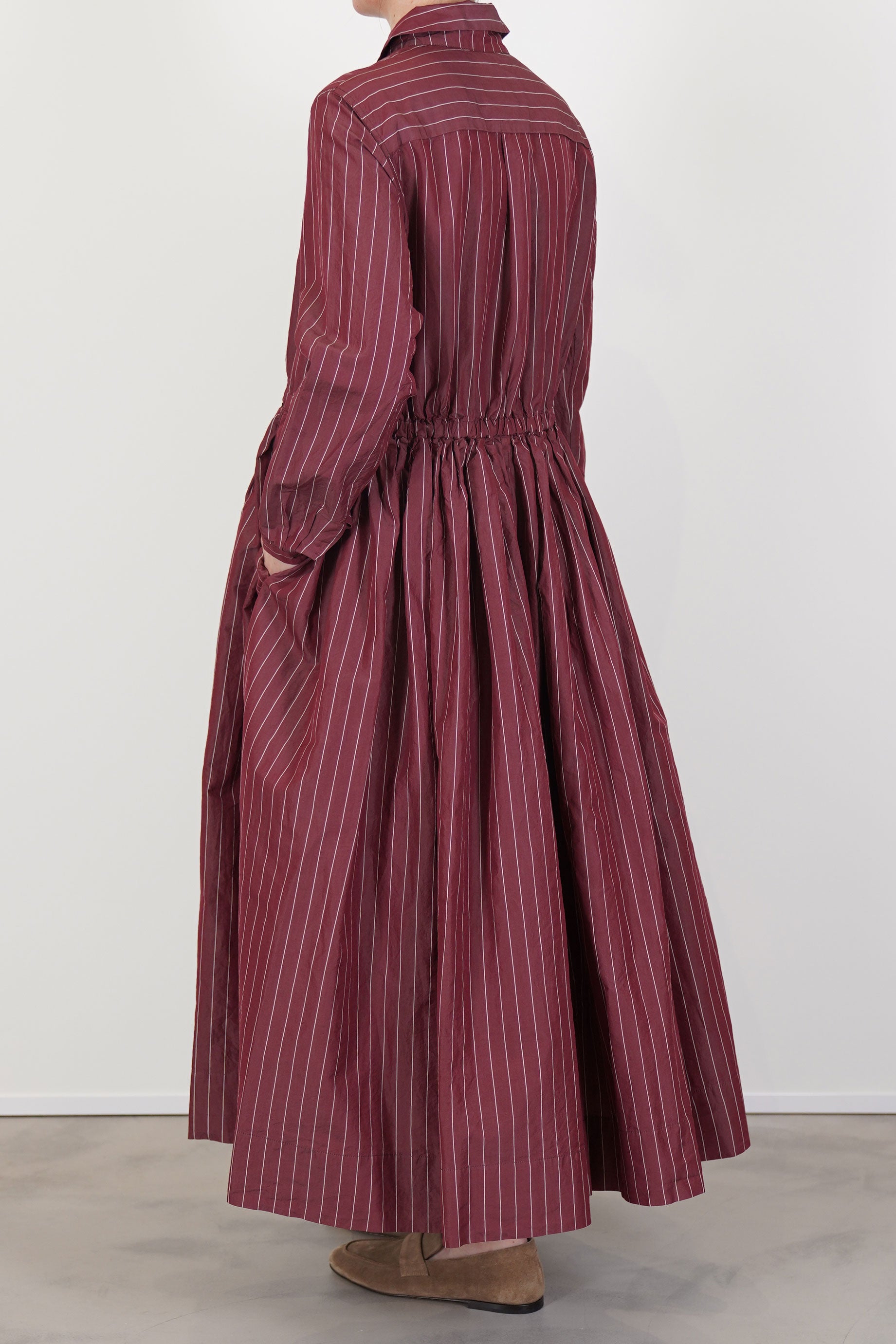 casey casey panzy dress cotton silk wine | carrousel the store