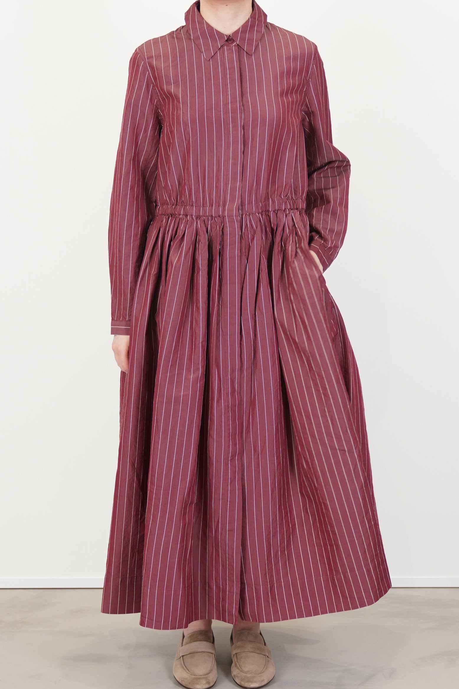 casey casey panzy dress cotton silk wine | carrousel the store