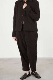 pwet jacket wool cashmere brown check
