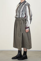 rose skirt pin cord light khaki