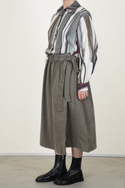 rose skirt pin cord light khaki