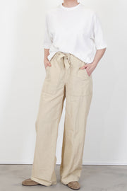 front view of casey casey row pant rugger ivory