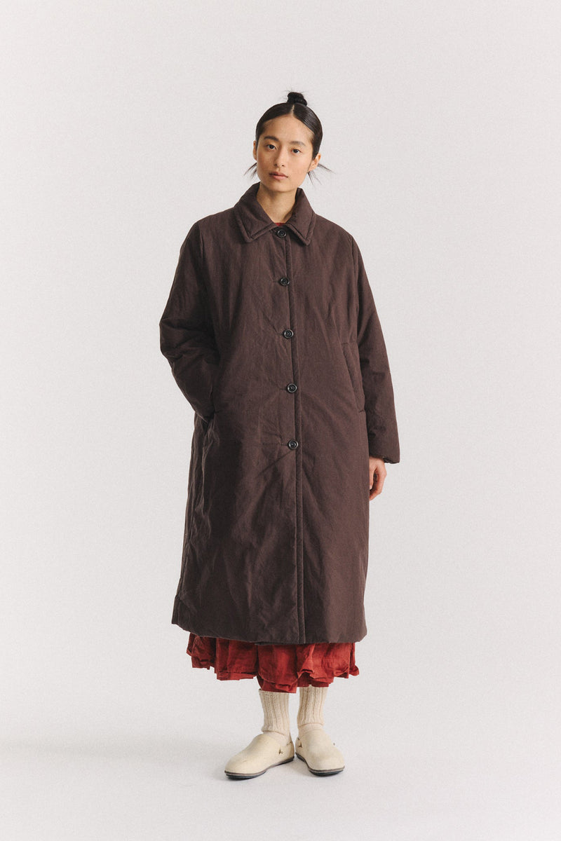 sally coat wax cotton ebony