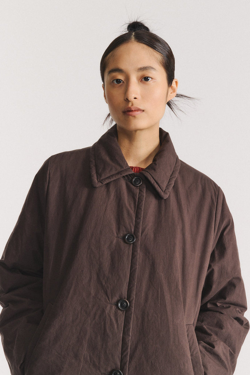 sally coat wax cotton ebony