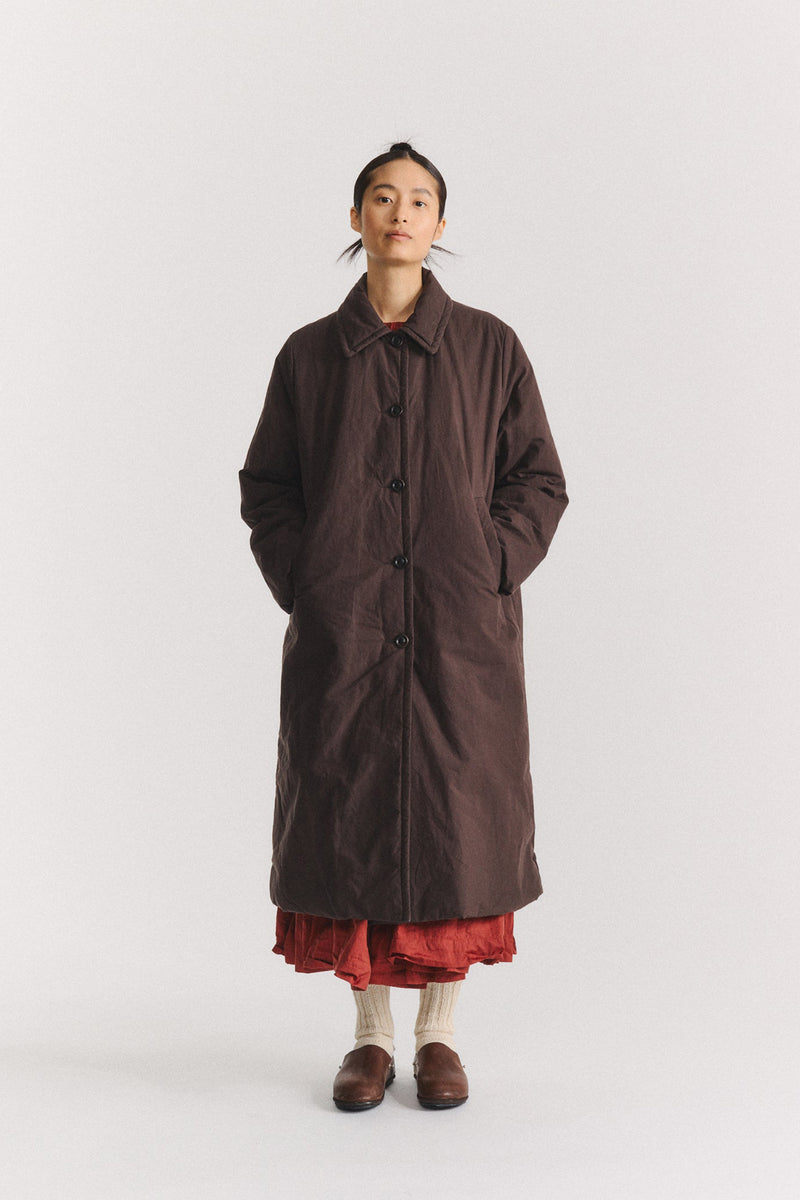 sally coat wax cotton ebony