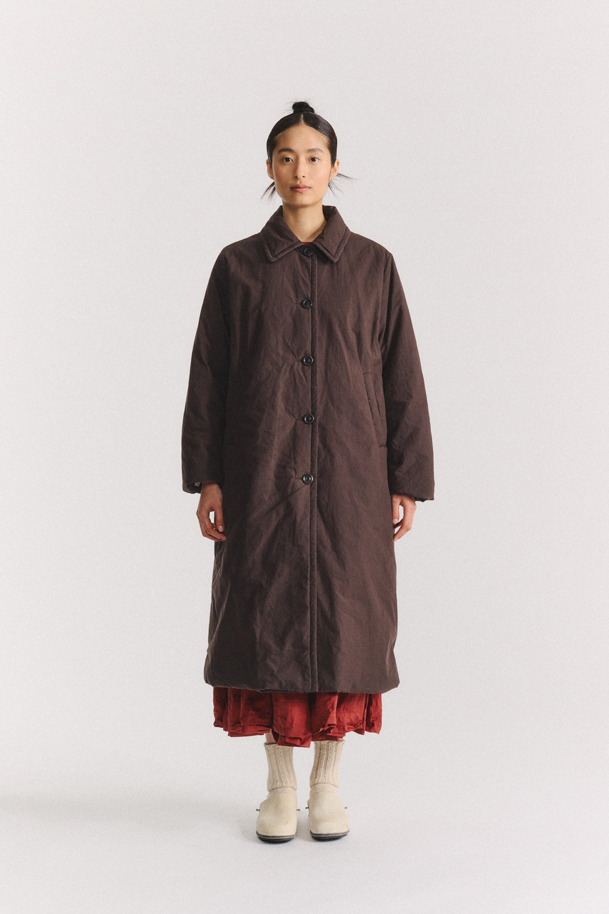 sally coat wax cotton ebony