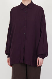 front view of casey casey squarbi shirt berry