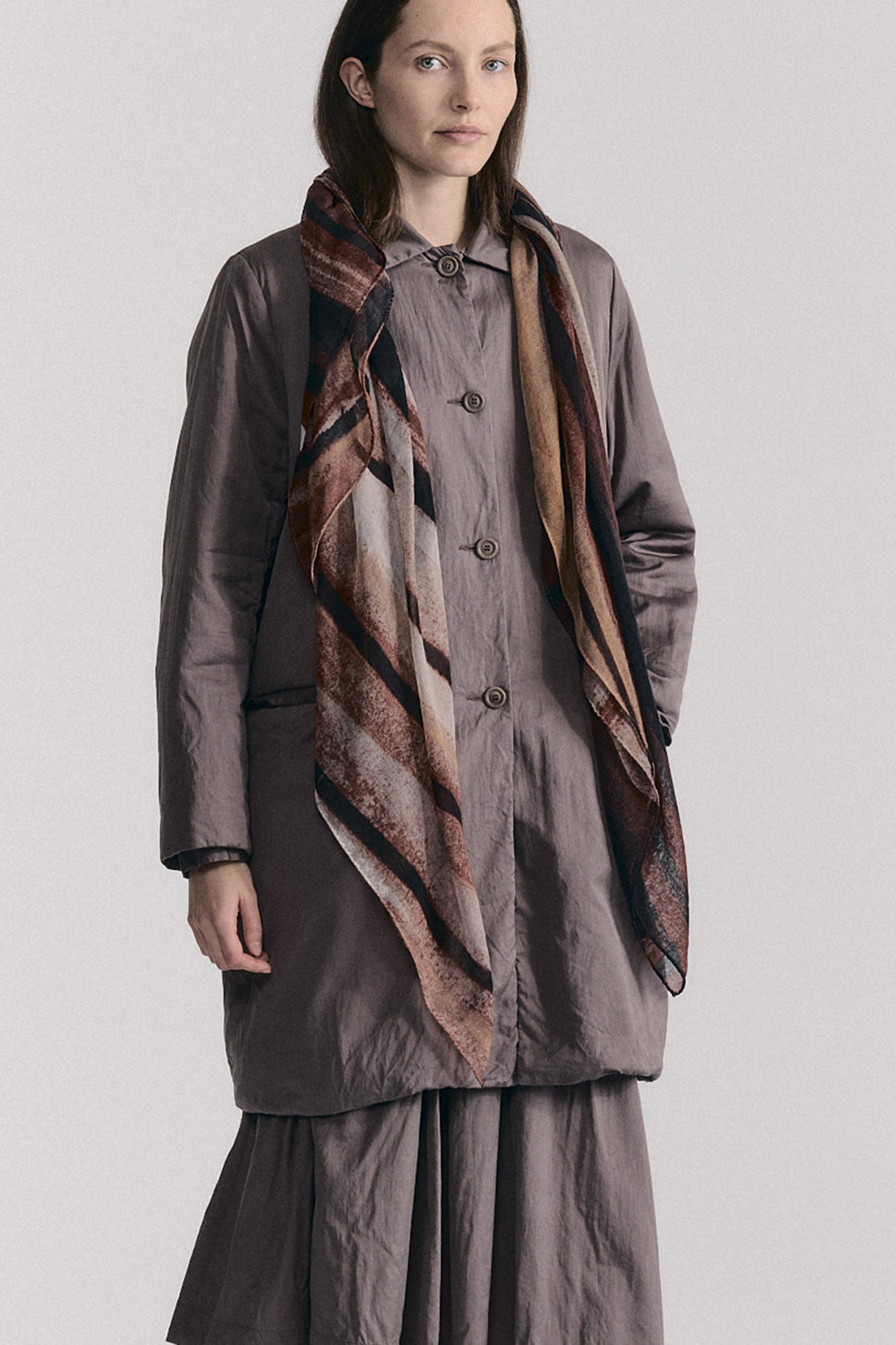 square scarf wool cashmere print 1