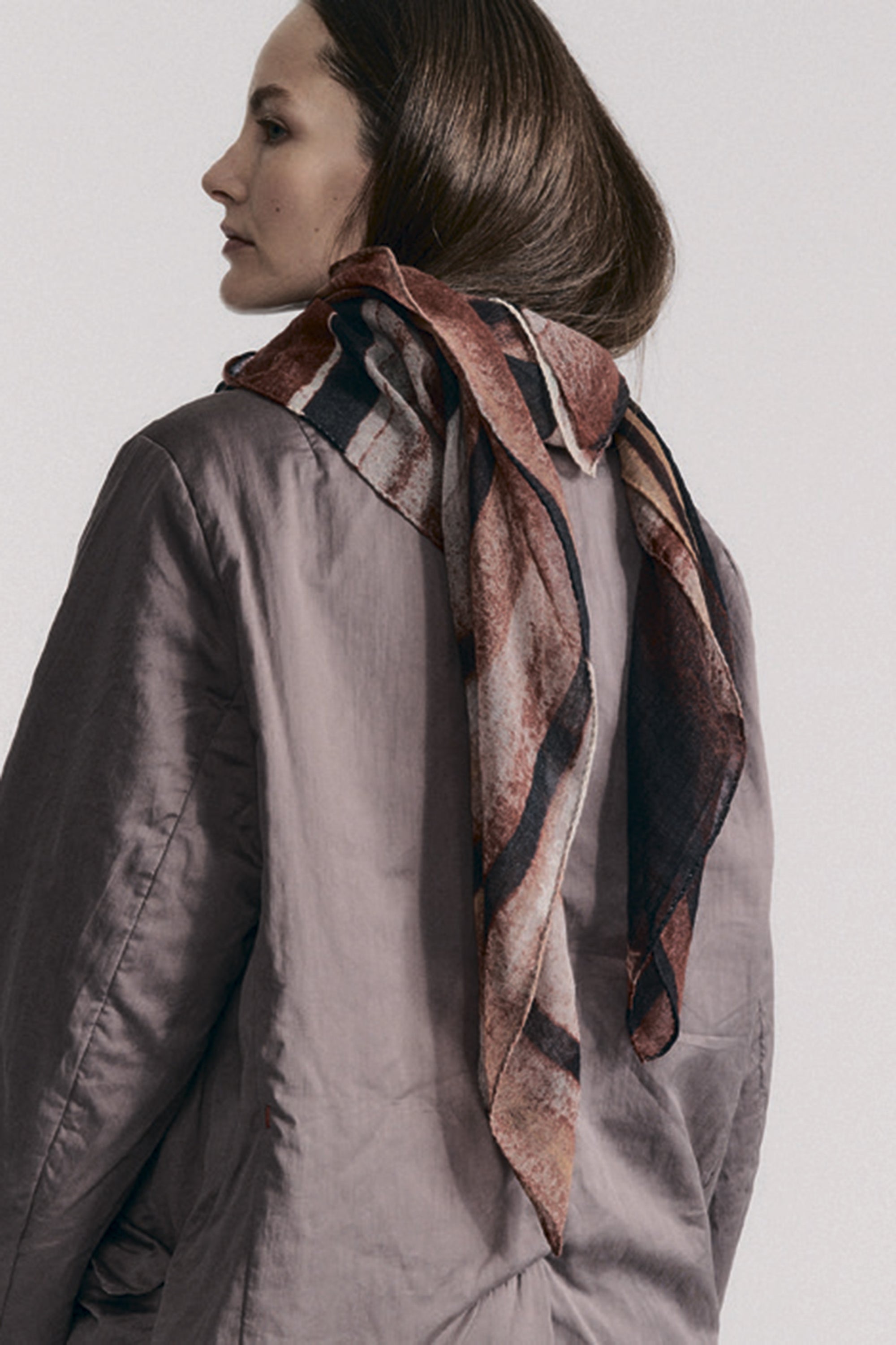 square scarf wool cashmere print 1
