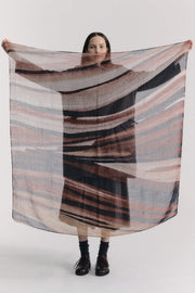 square scarf wool cashmere print 1