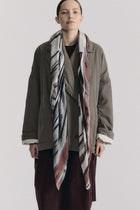 square scarf wool silk print 2