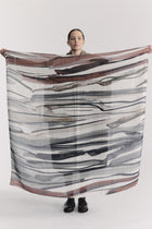 square scarf wool silk print 2