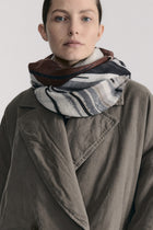 square scarf wool silk print 2