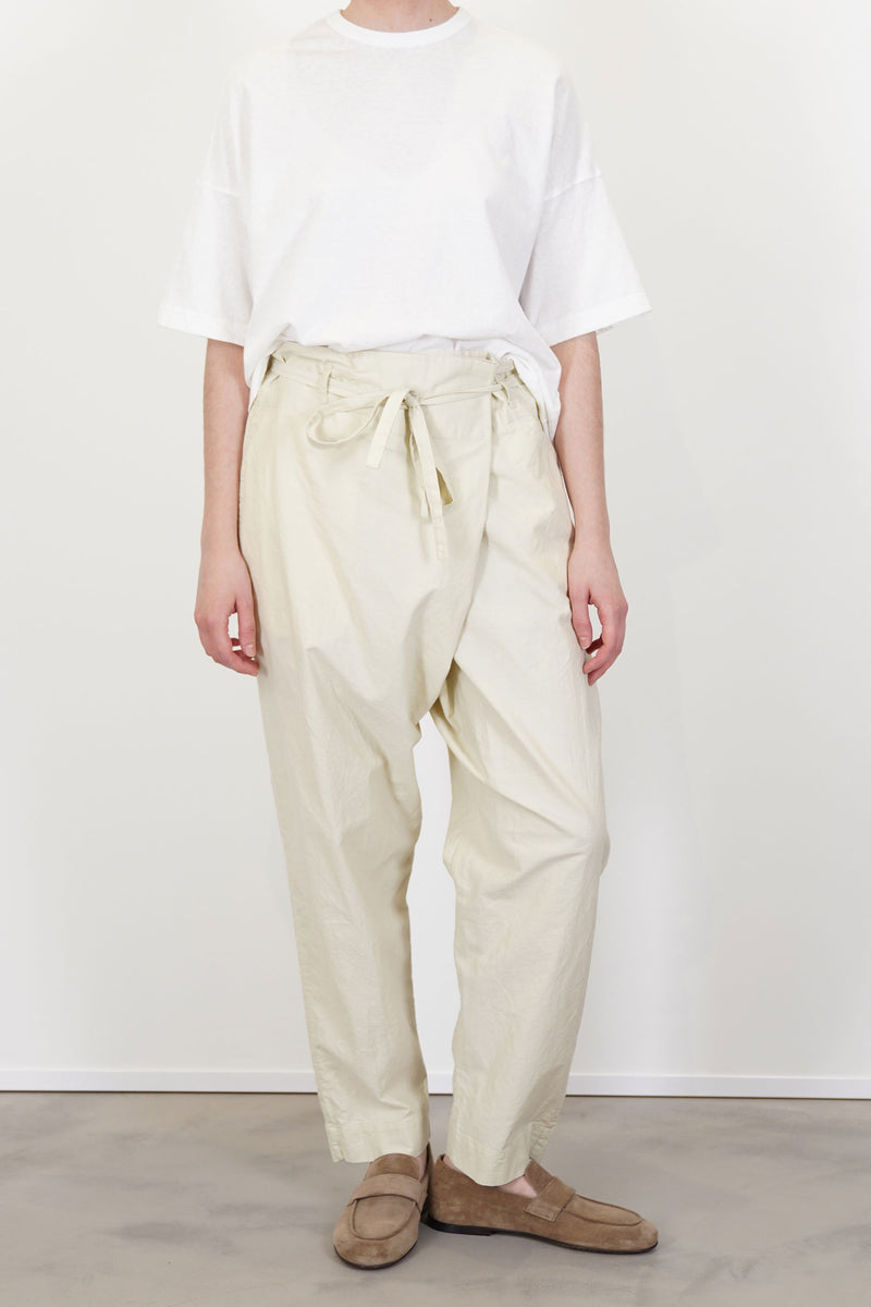 front view of casey casey tied sarouel pant cotton natural