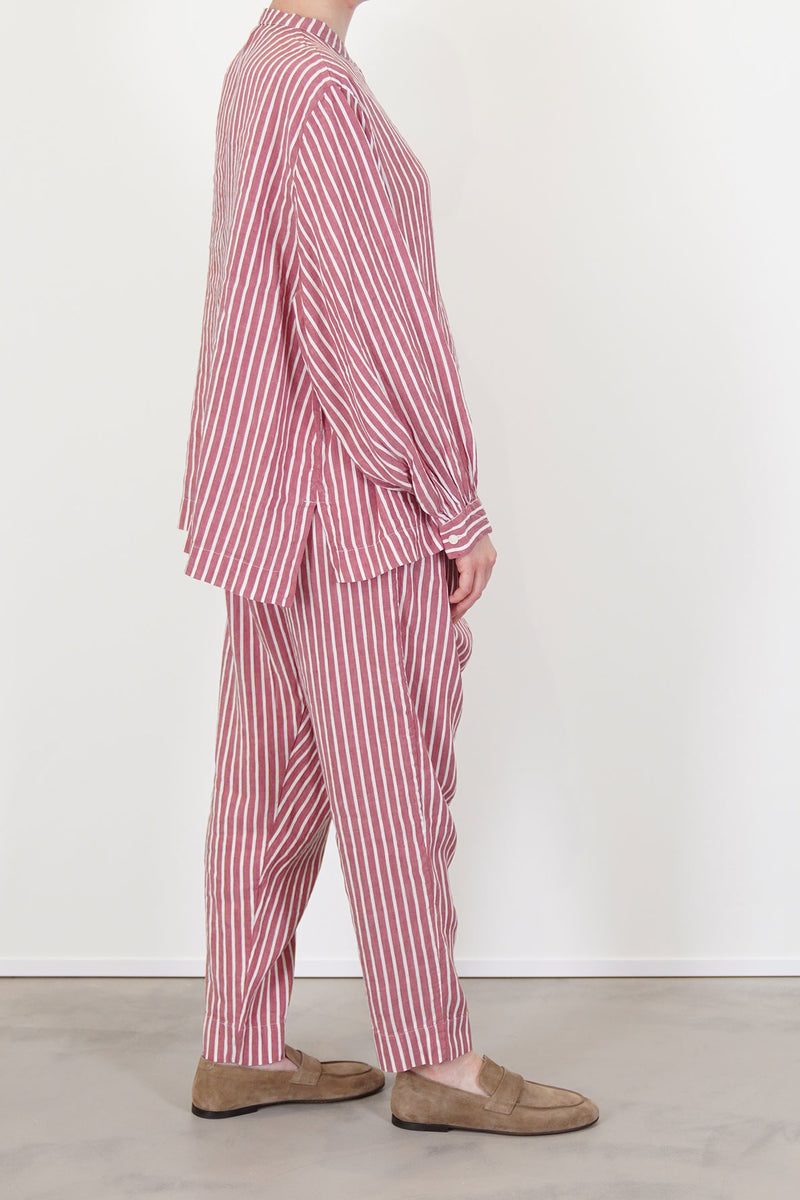 side view of casey casey tied sarouel pant stripe