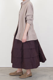 side view casey casey waga ls shirt silk dusty viola effortless drape