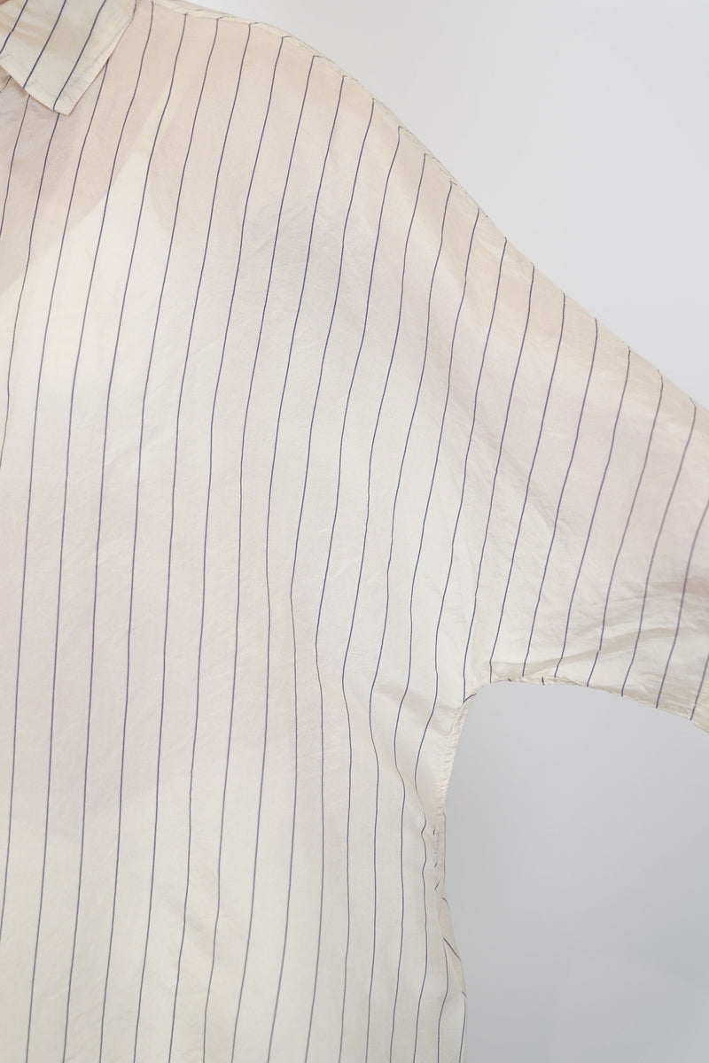 detail view of casey casey waga ss shirt silk stripe 1 loose fit