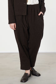 zwag pant wool cashmere brown check