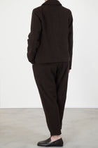 zwag pant wool cashmere brown check