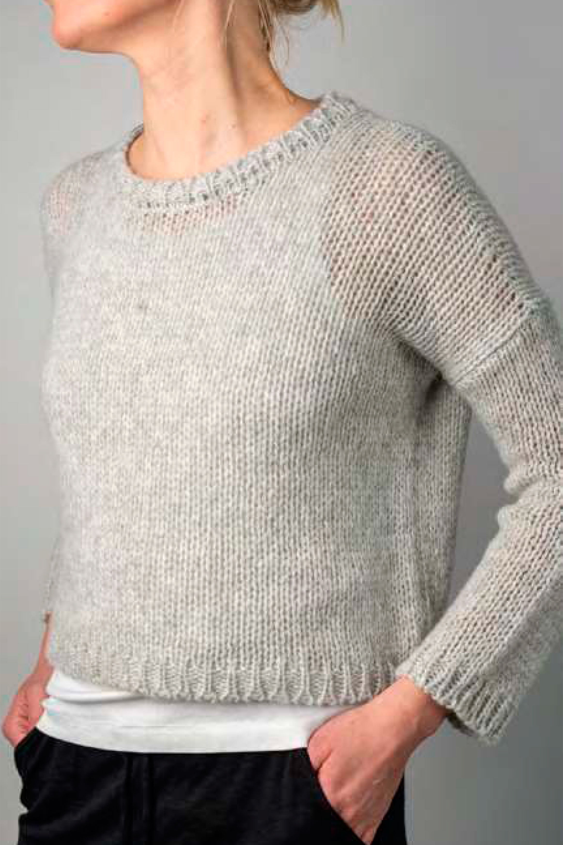 ultra soft cropped cashmere knit coal