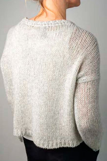 ultra soft cropped cashmere knit coal