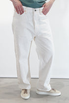 cs39-wp01c selvedge denim wide tapered cut ivory